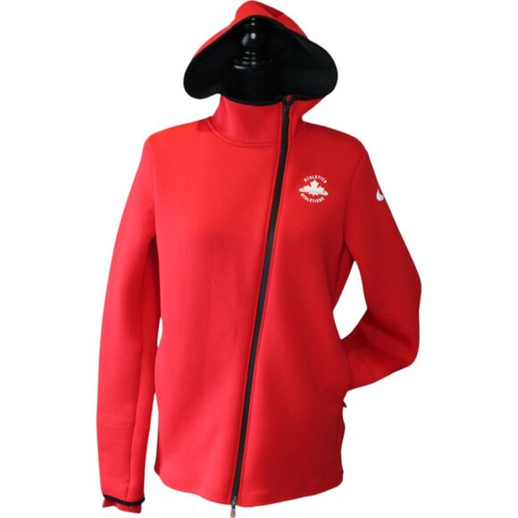 Nike Therma-Fit CANADA Jacket Medium Thumbholes Red Zipper Front Pockets d224 - Picture 1 of 11